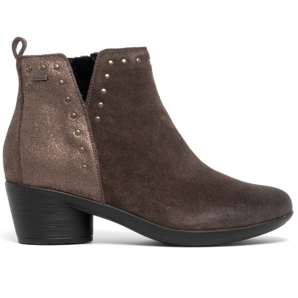 Romika Womens Daisy Studded Metallic Suede Ankle Boots, Volcano Brown, Size 5.5 - Picture 1 of 10